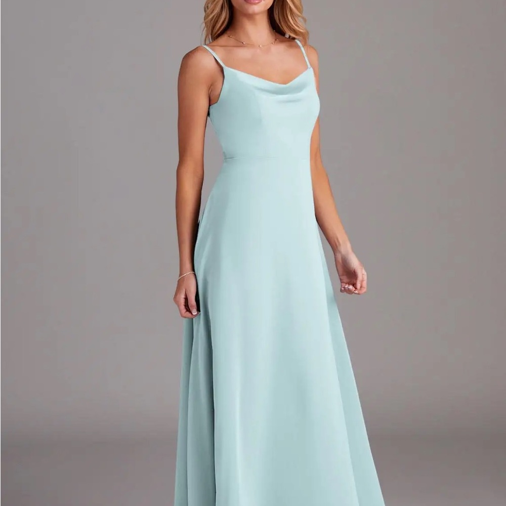 NWT Petite Azazie Daenerys Dress in Mist - Picture 5 of 8